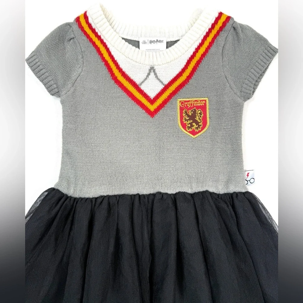 HARRY POTTER Baby Girls’ Hogwarts Gryffindor School‎ Knit Uniform Dress Size 12M